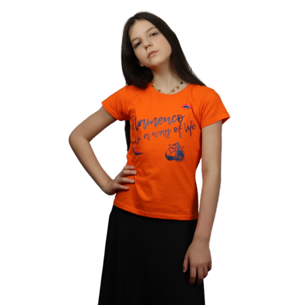 Camiseta infantil naranja "Way of Life"