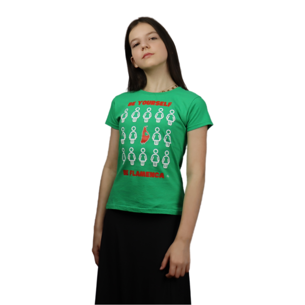 Camiseta infantil verde "Be Flamenca".
